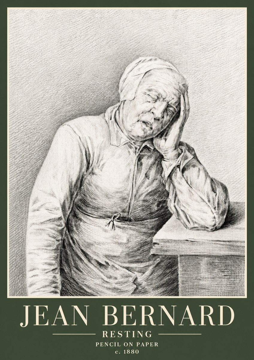 Jean Bernard Resting No3 - Plakat