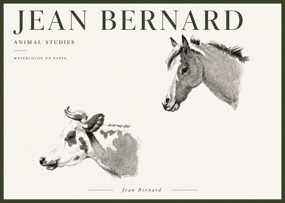 Jean Bernard Animal Studies No6 - Plakat