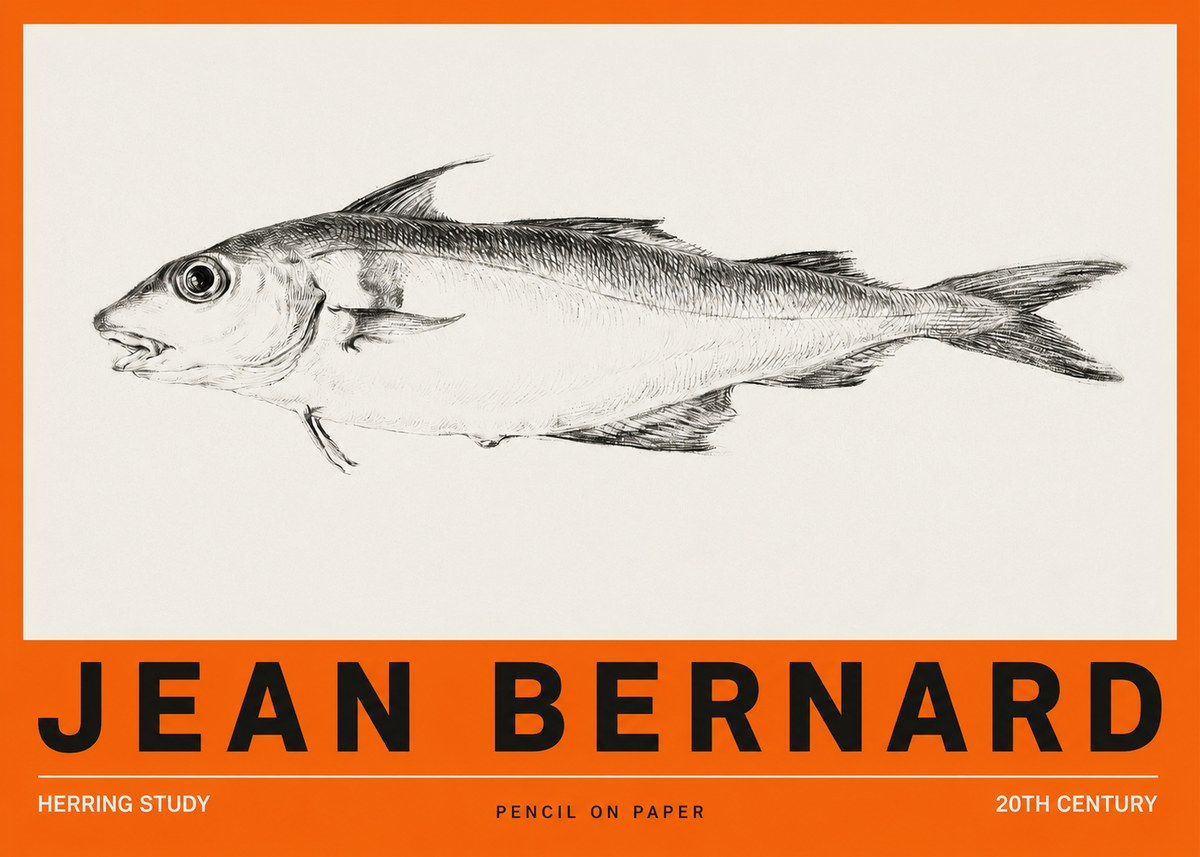 Jean Bernard Herring Study No2 - Plakat
