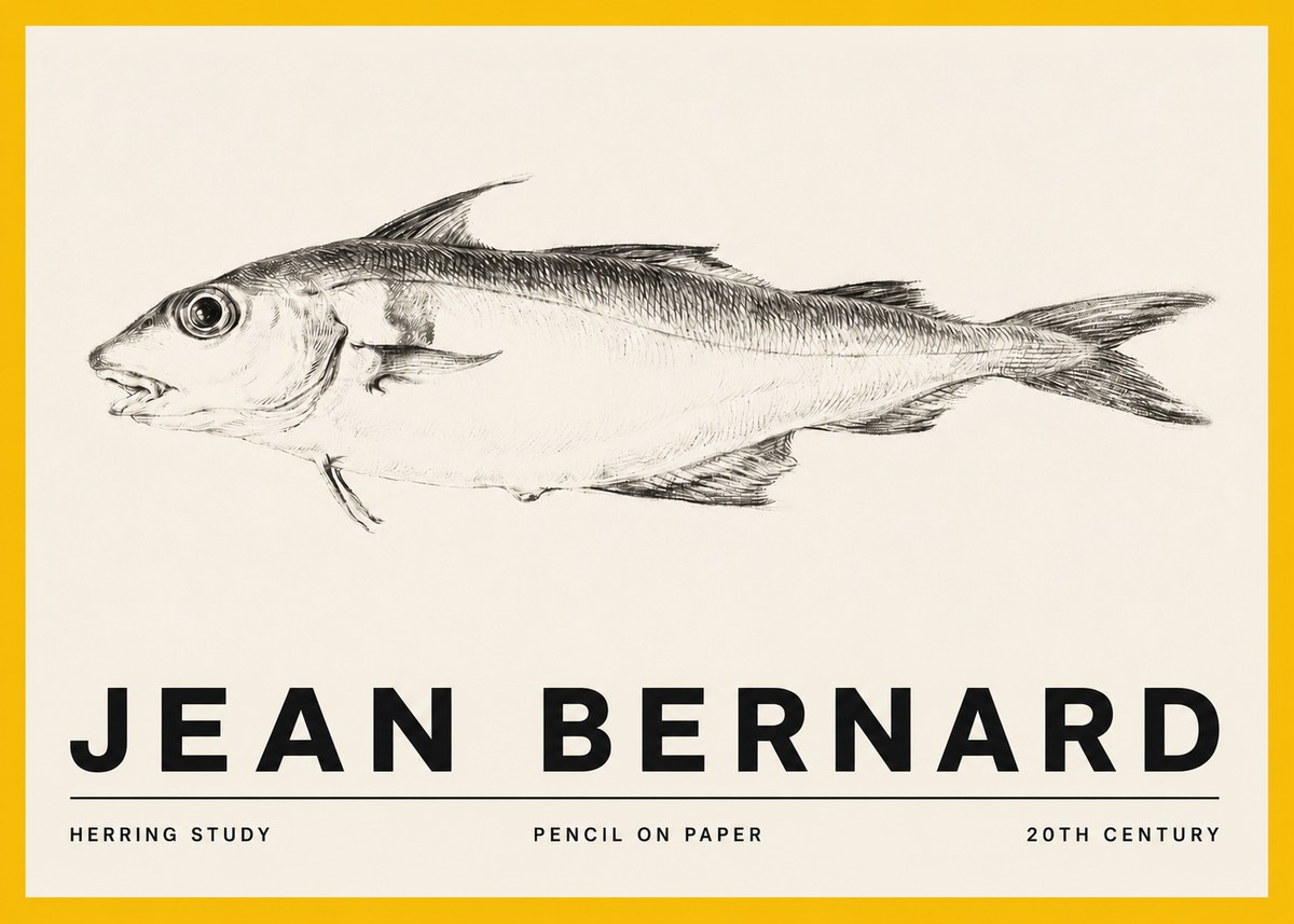 Jean Bernard Herring Study No5 - Plakat
