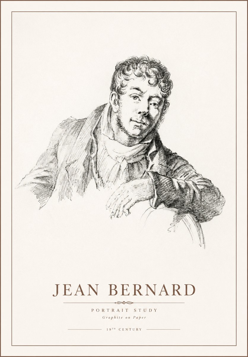 Jean Bernard French Portrait Study No2 - Plakat