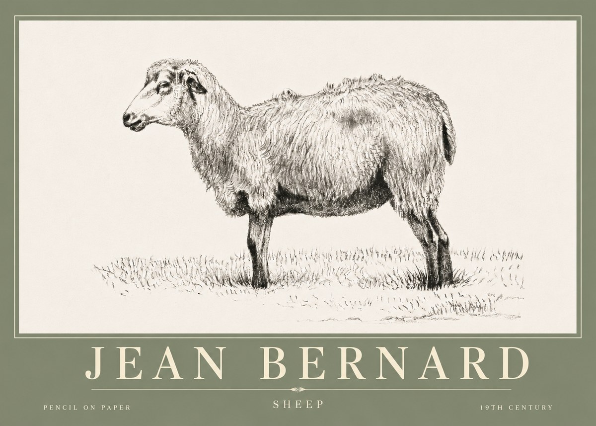 Jean Bernard Sheep No6 - Plakat