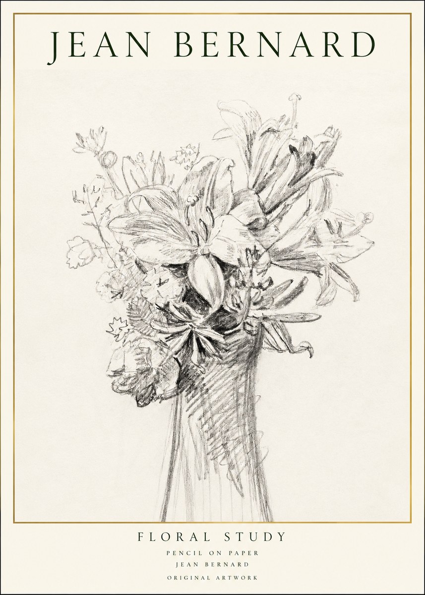 Jean Bernard Bouquet of Lilies No2 - Plakat