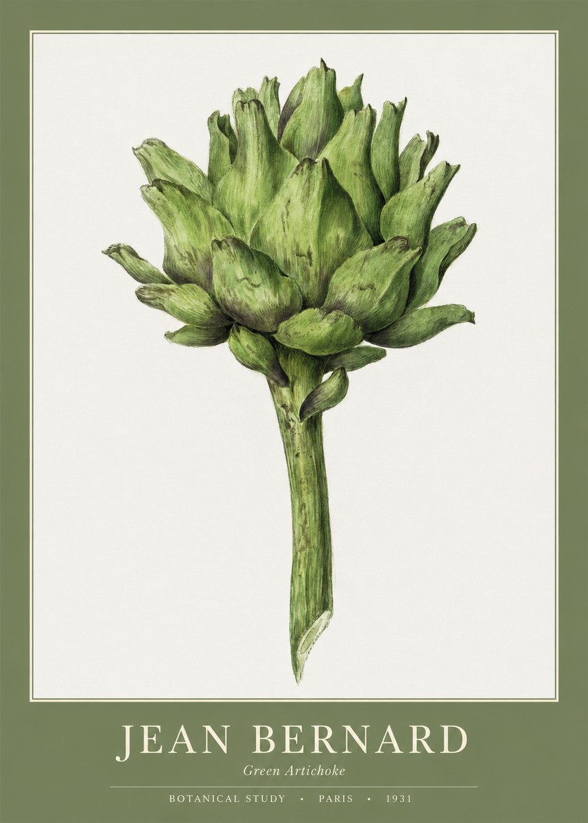 Jean Bernard Green Artichoke No1 - Plakat