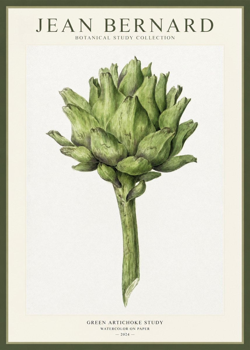 Jean Bernard Green Artichoke No2 - Plakat