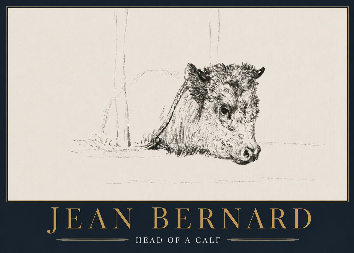 Jean Bernard Study of a Calf I No5 - Plakat