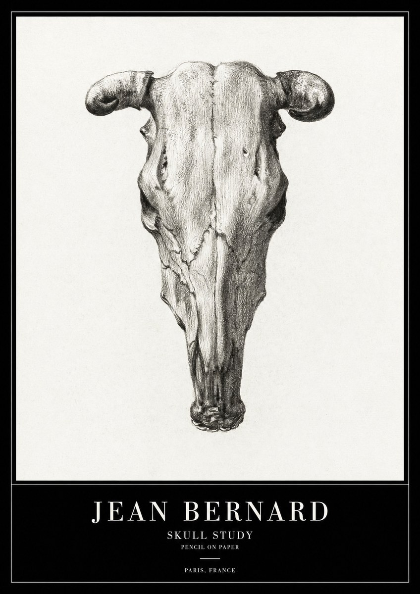 Jean Bernard Skull Study No2 - Plakat