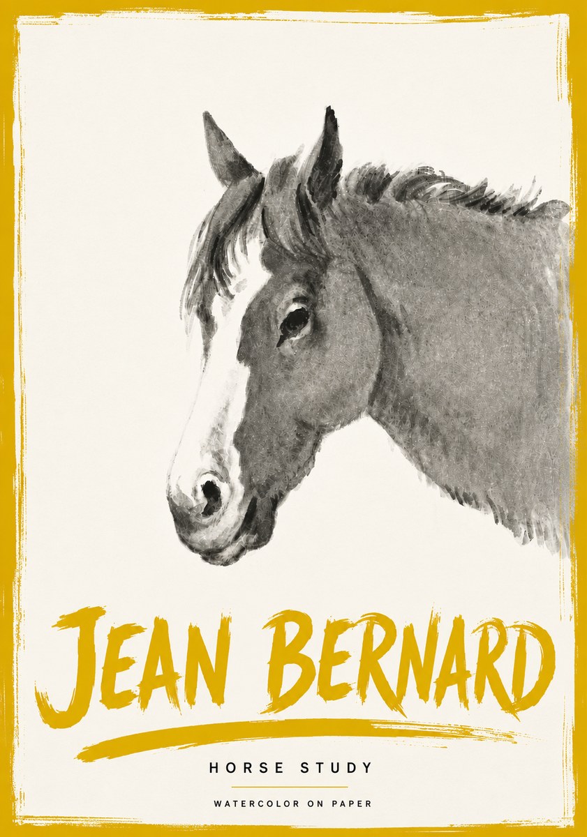 Jean Bernard Horse Study I No6 - Plakat