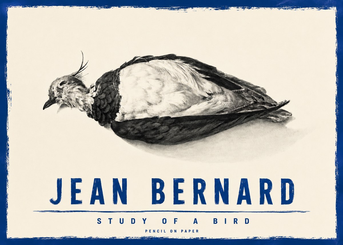Jean Bernard Study of a Bird II No4 - Plakat