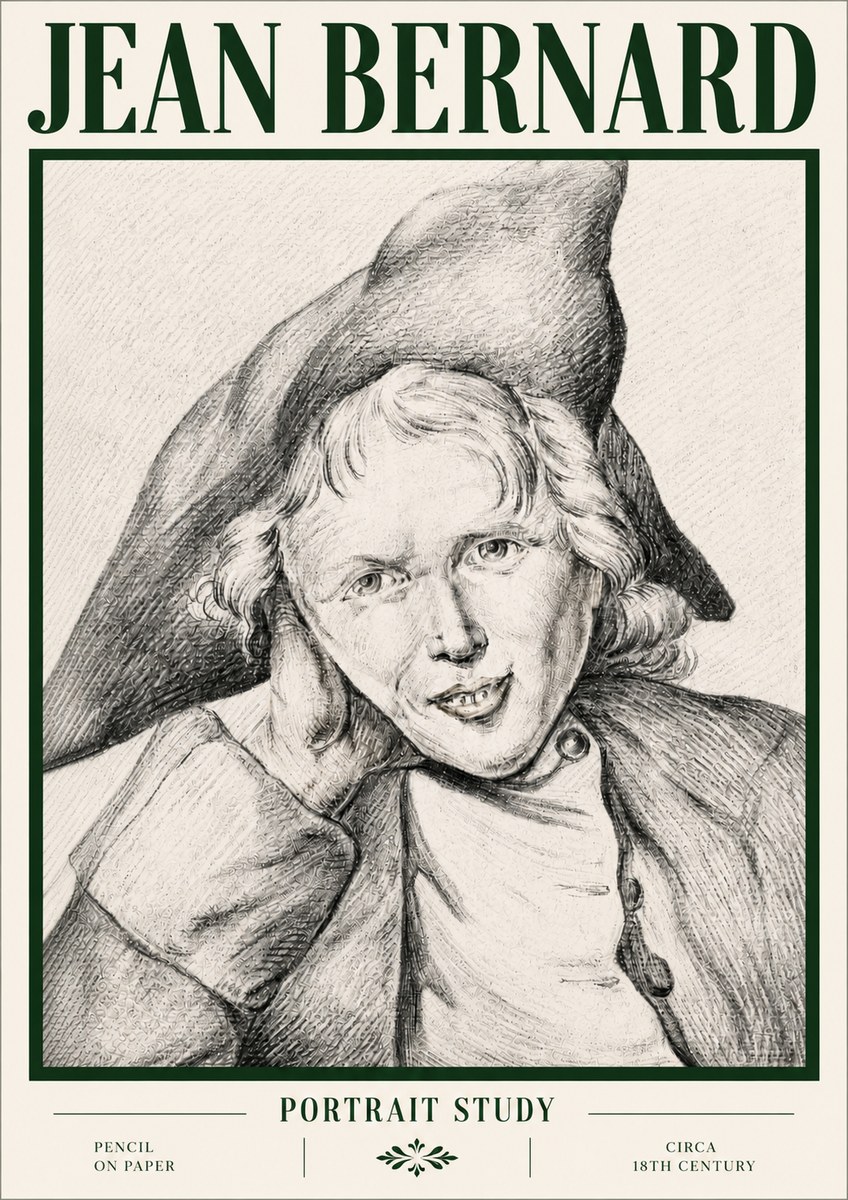 Jean Bernard Portrait Study VII No4 - Plakat