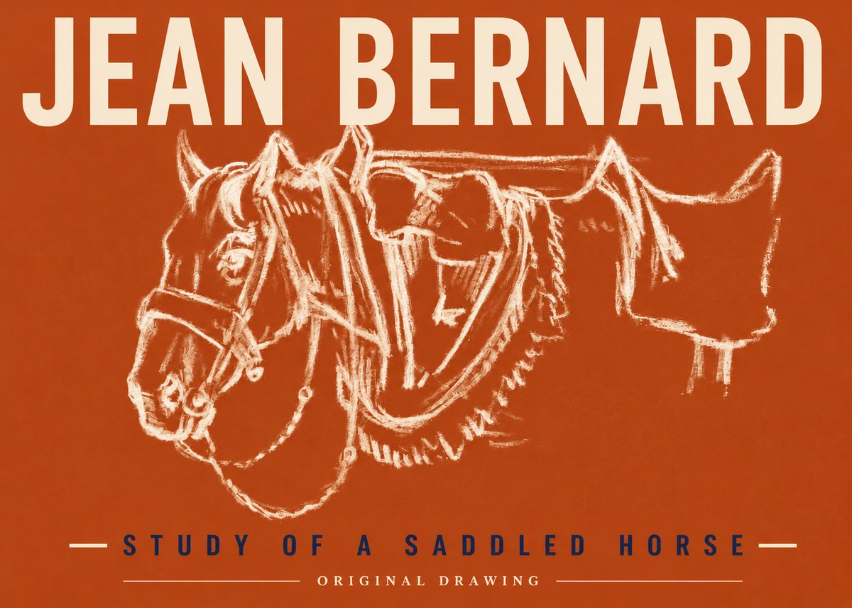 Jean Bernard Study of a Horse VII No5 - Plakat