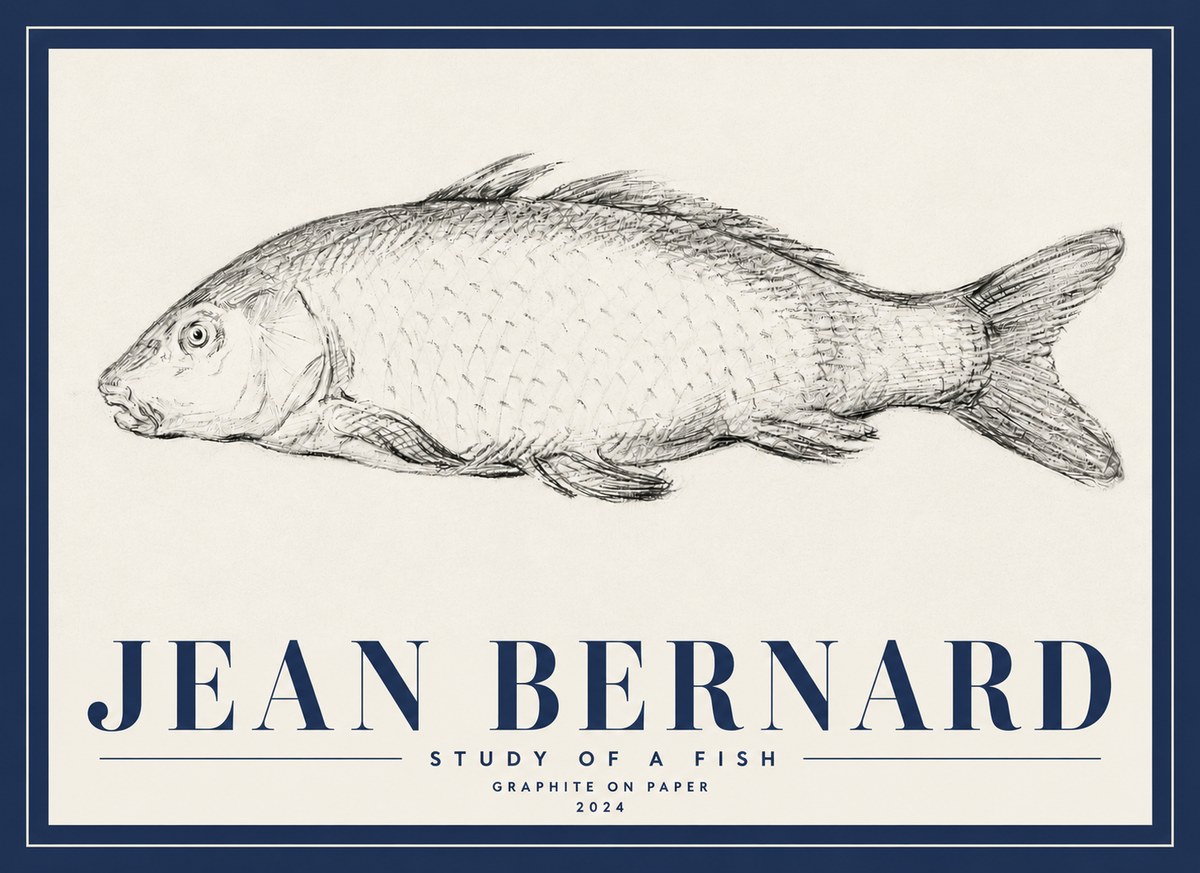 Jean Bernard Study of a Fish III No6 - Plakat