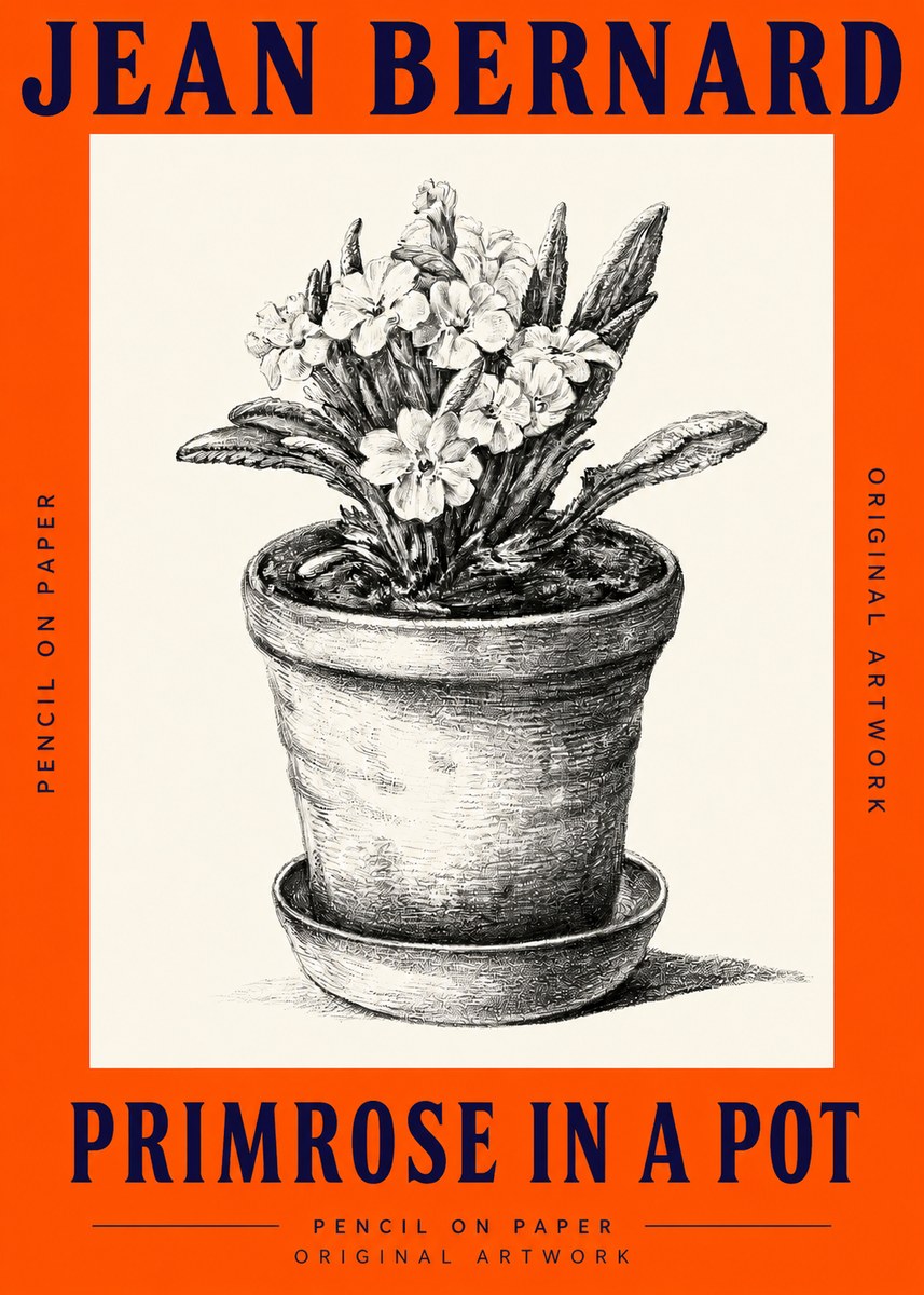 Jean Bernard Potted Primrose No3 - Plakat