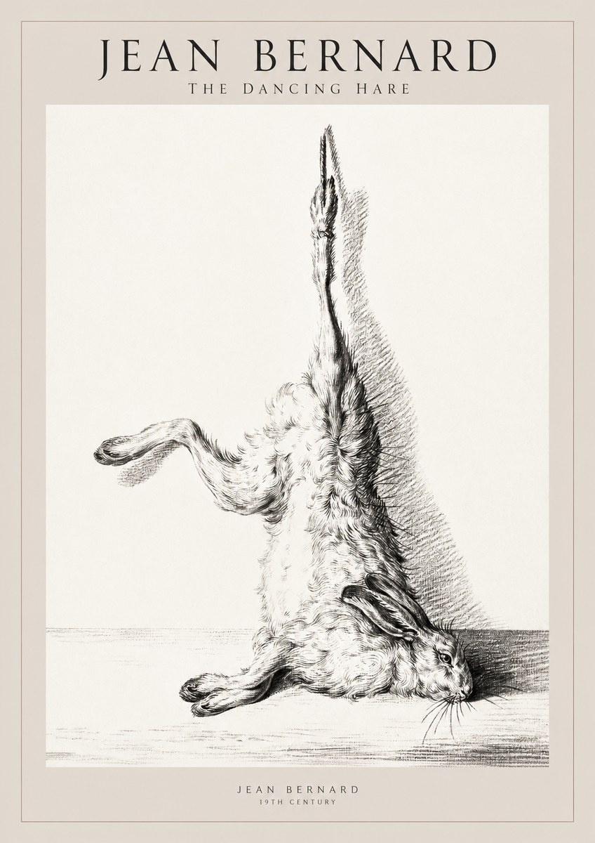 Jean Bernard The Dancing Hare No1 - Plakat