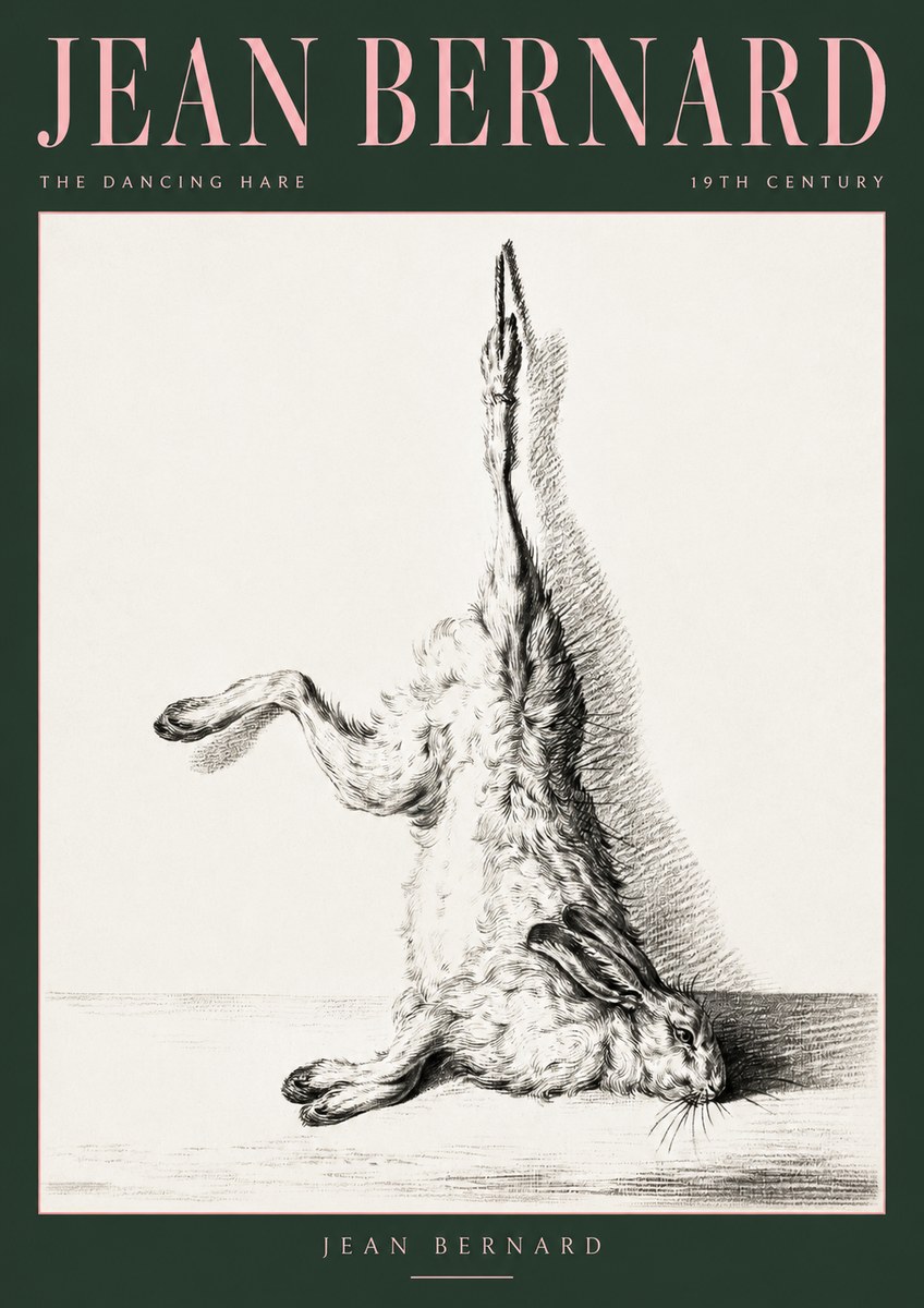 Jean Bernard The Dancing Hare No2 - Plakat