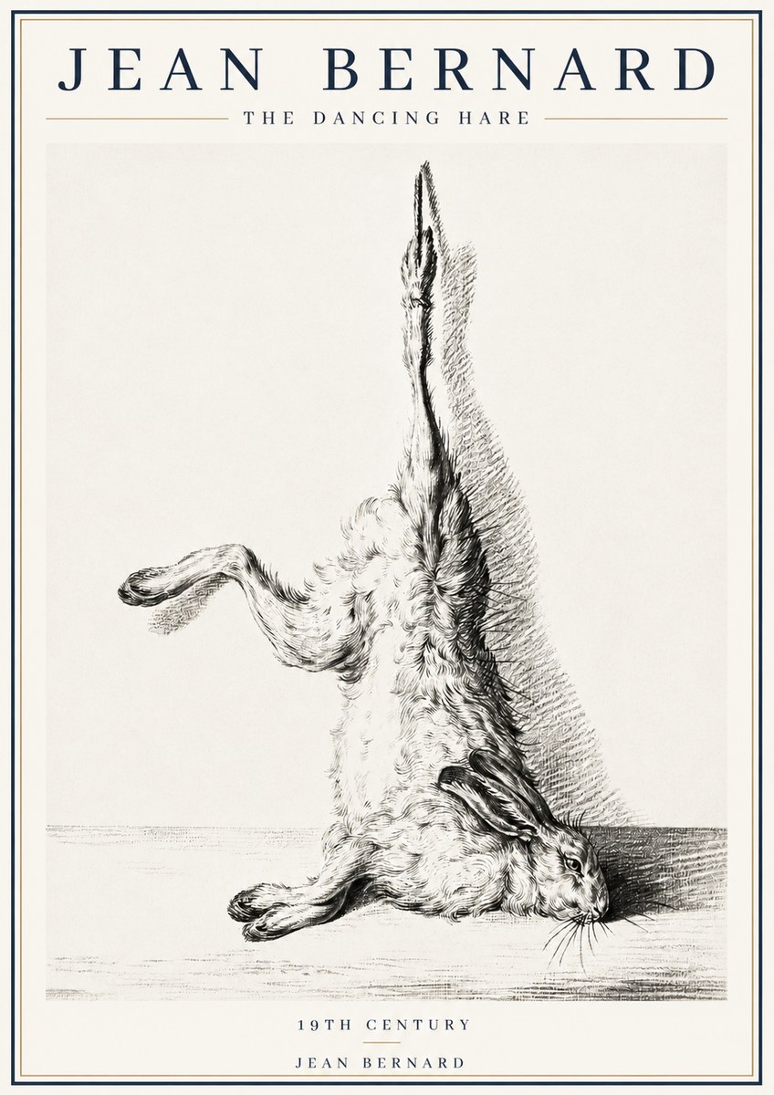 Jean Bernard The Dancing Hare No4 - Plakat