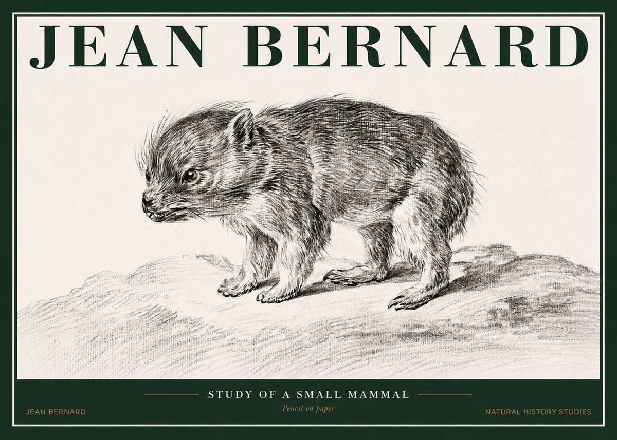 Jean Bernard Study of a Small Mammal No2 - Plakat