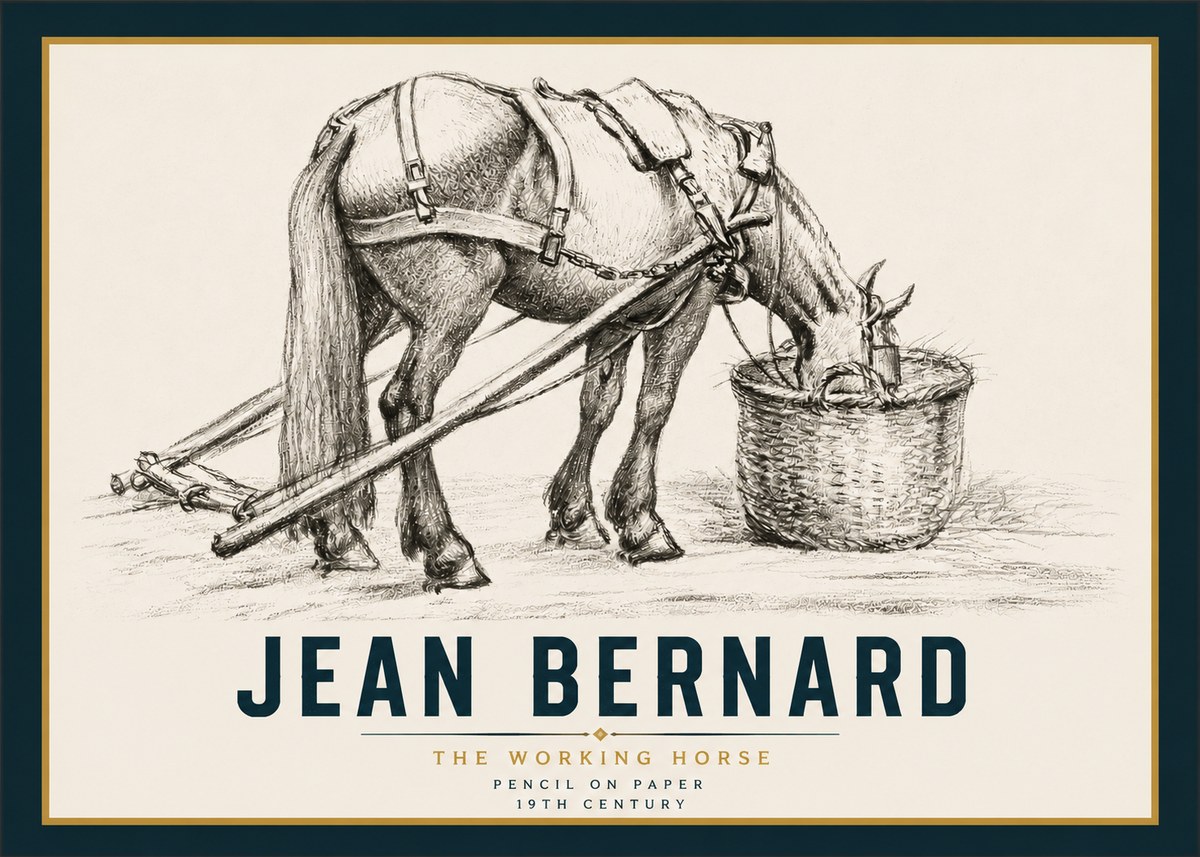 Jean Bernard The Working Horse No4 - Plakat
