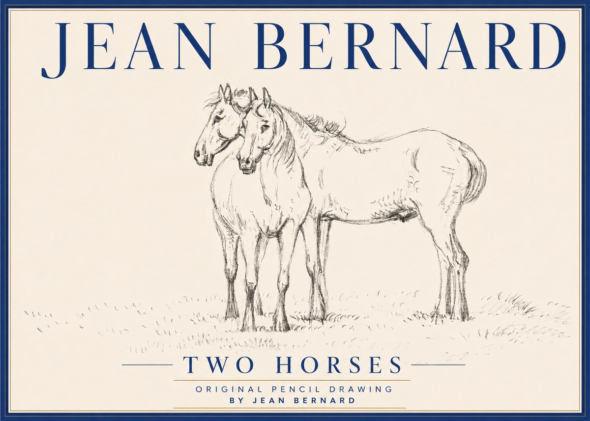 Jean Bernard Two Horses I No6 - Plakat