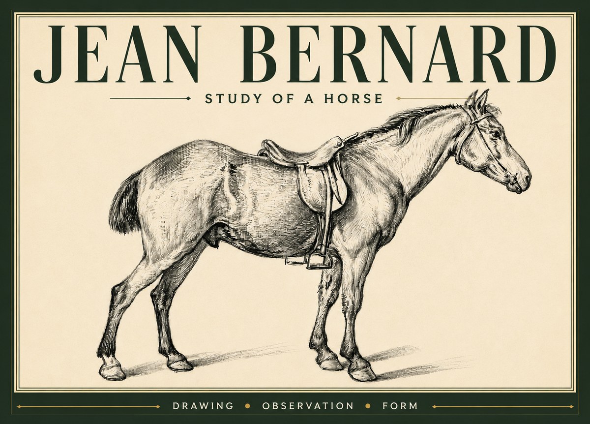 Jean Bernard Study of a Horse X No6 - Plakat