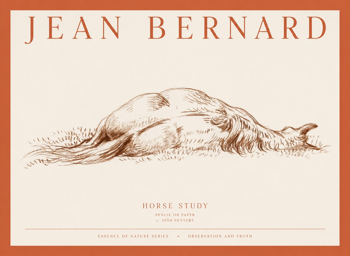 Jean Bernard Horse Study II No1 - Plakat