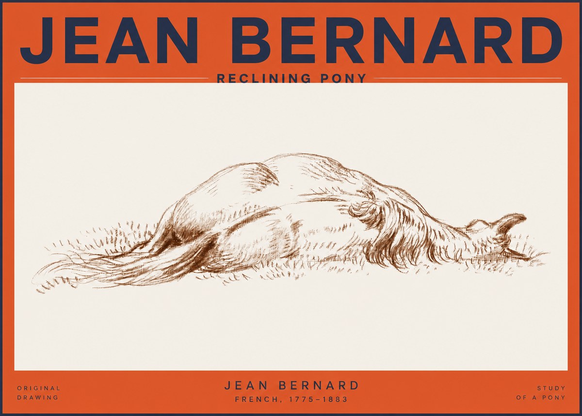 Jean Bernard Horse Study II No3 - Plakat