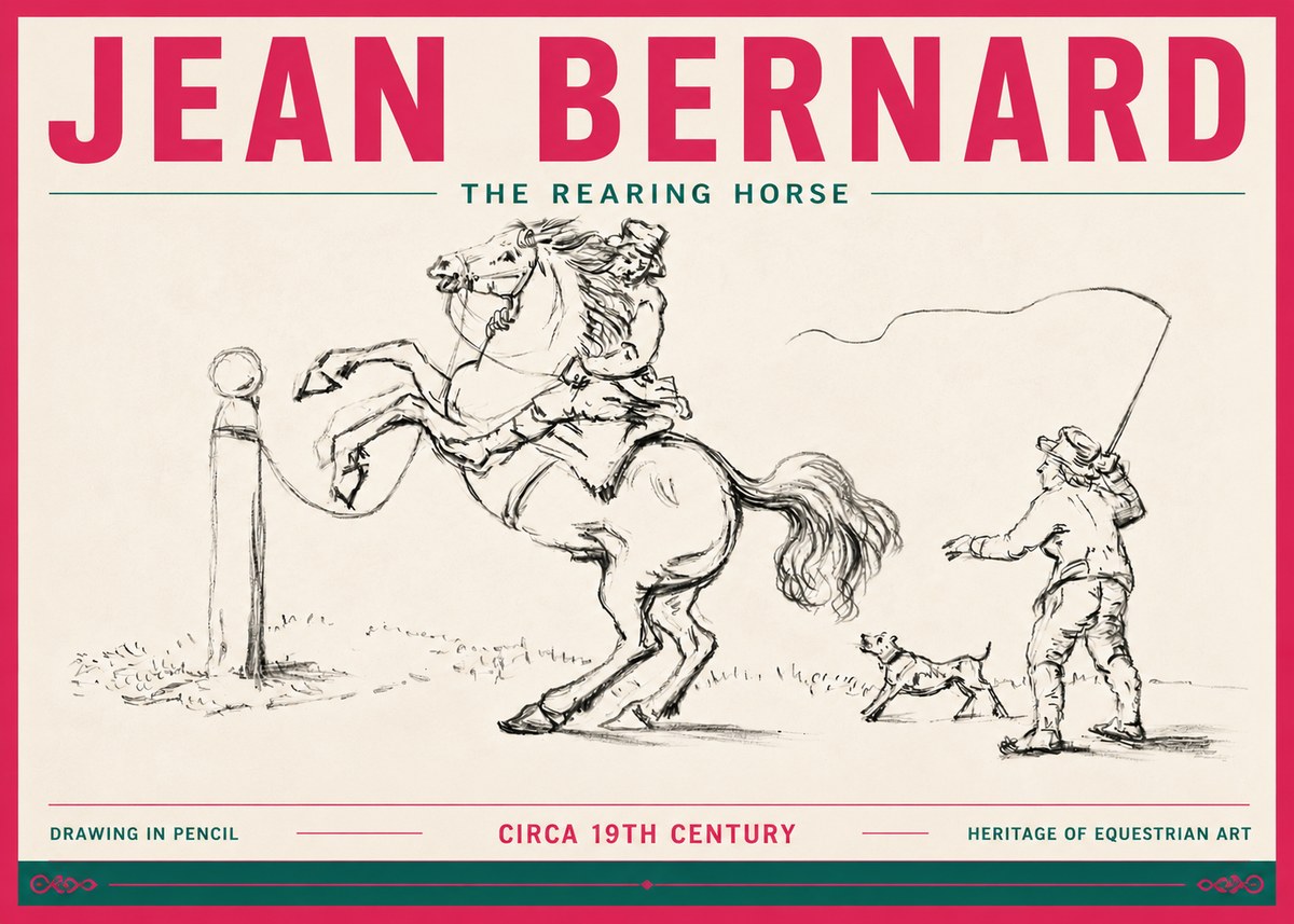 Jean Bernard The Rearing Horse I No6 - Plakat