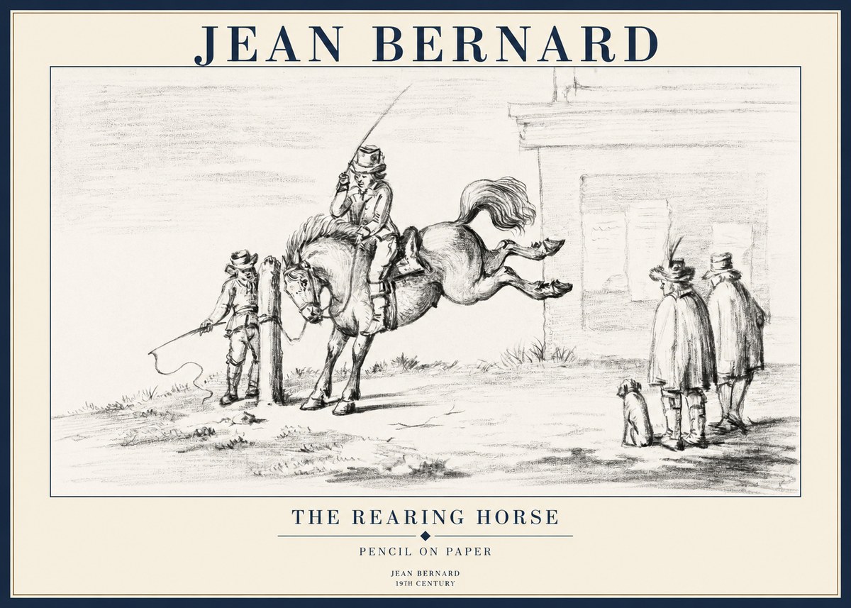 Jean Bernard The Rearing Horse II No1 - Plakat
