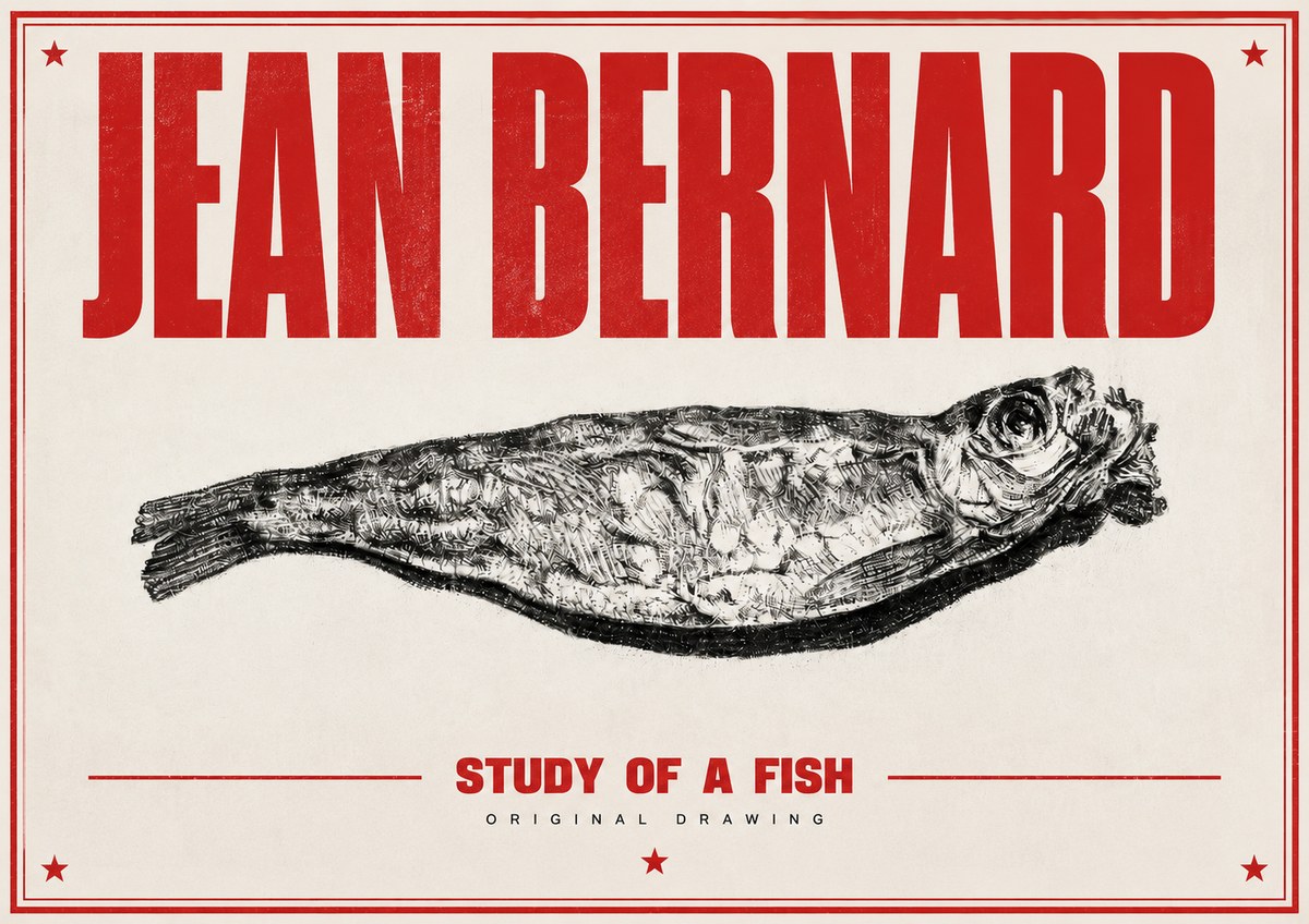 Jean Bernard Study of a Fish V No3 - Plakat