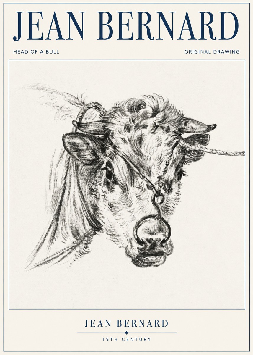 Jean Bernard Head of a Bull No1 - Plakat
