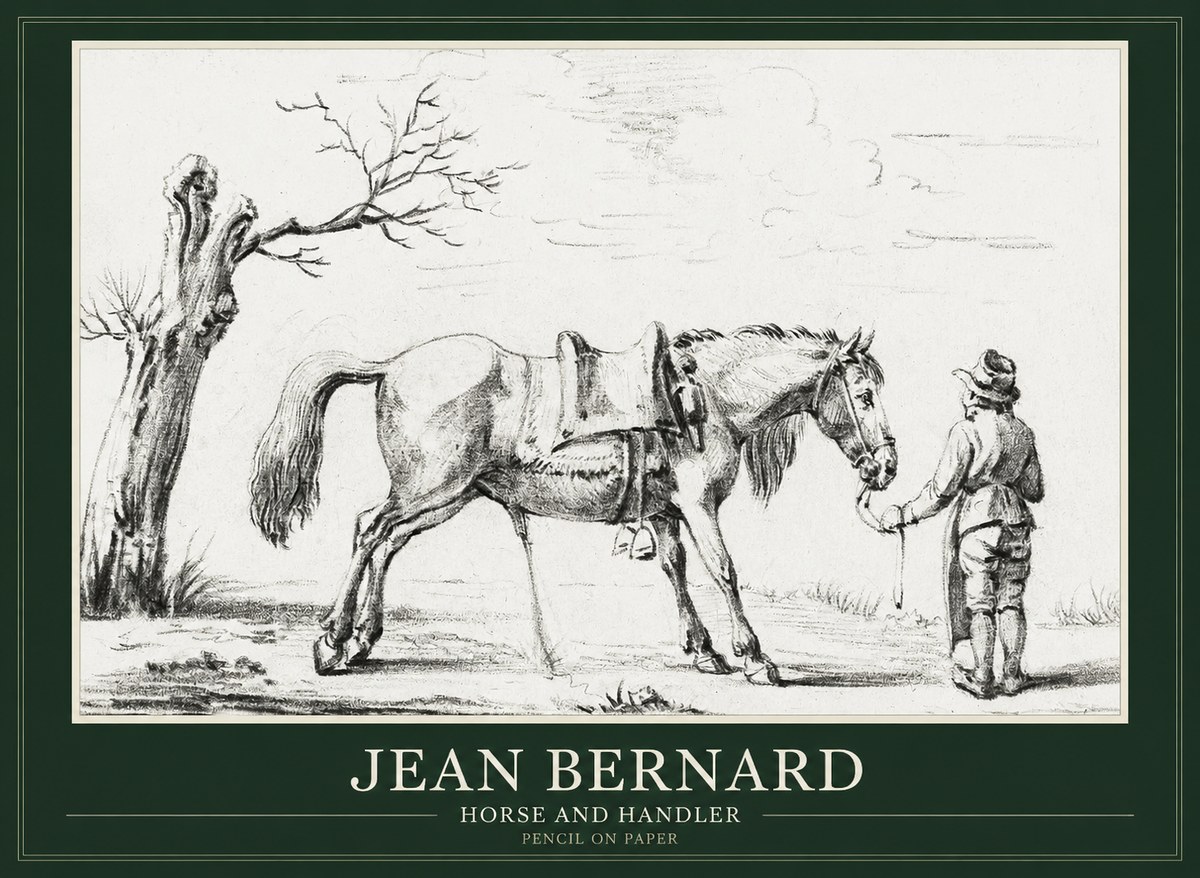 Jean Bernard Horse and Handler No1 - Plakat