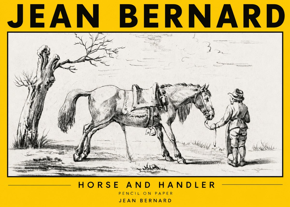 Jean Bernard Horse and Handler No3 - Plakat