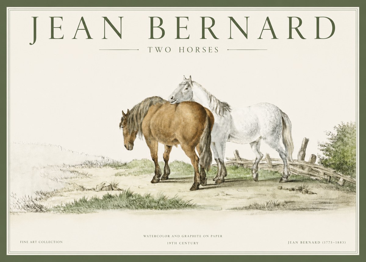 Jean Bernard Two Horses II No3 - Plakat