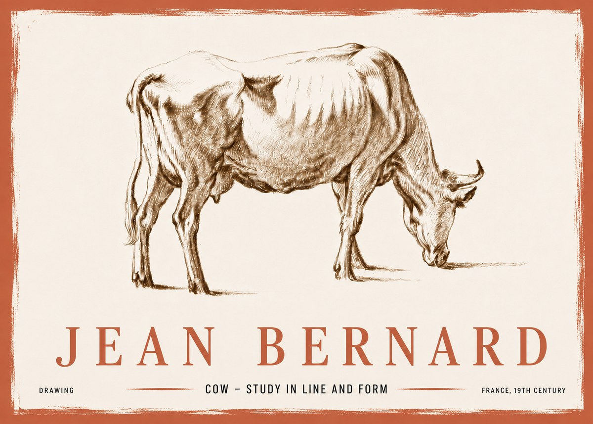 Jean Bernard Cow II No6 - Plakat