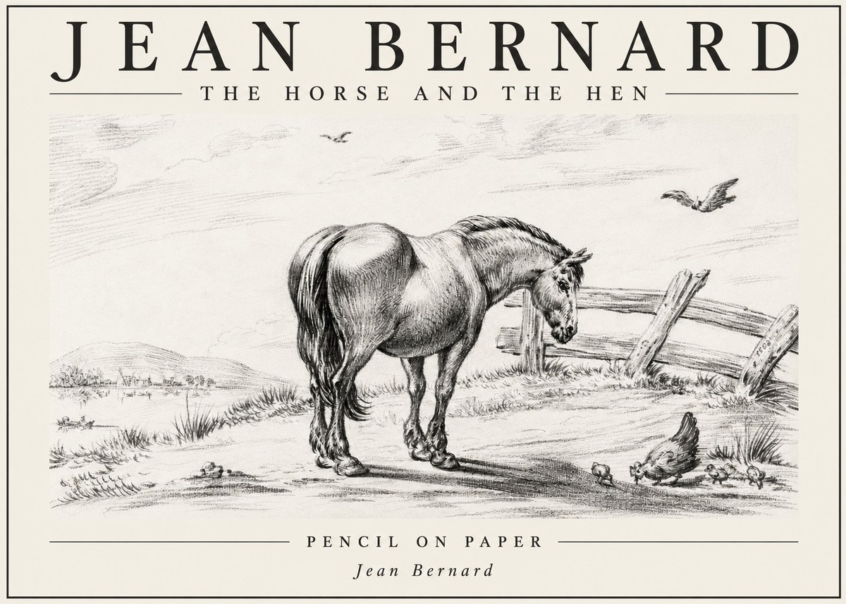 Jean Bernard Horse at the Fence No6 - Plakat