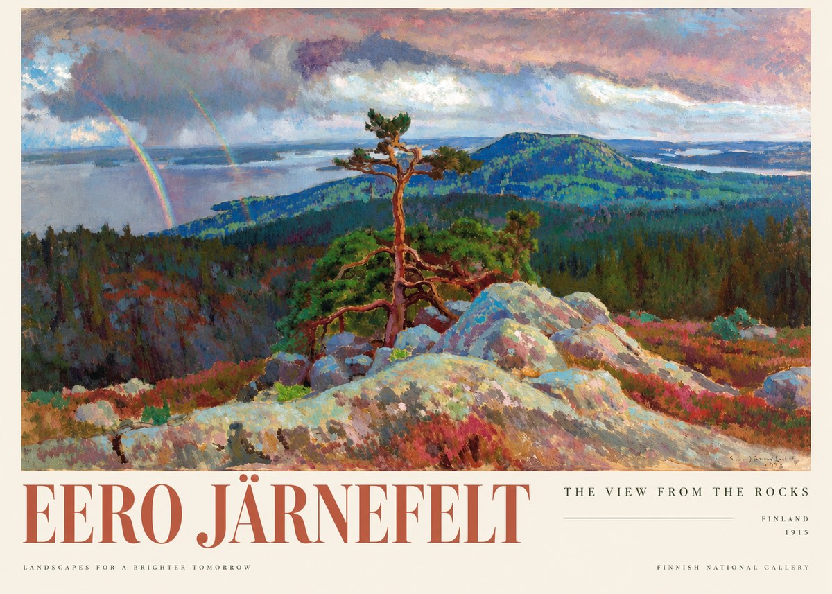 Eero Järnefelt Landscape with Rainbow, 1915 No5 - Plakat