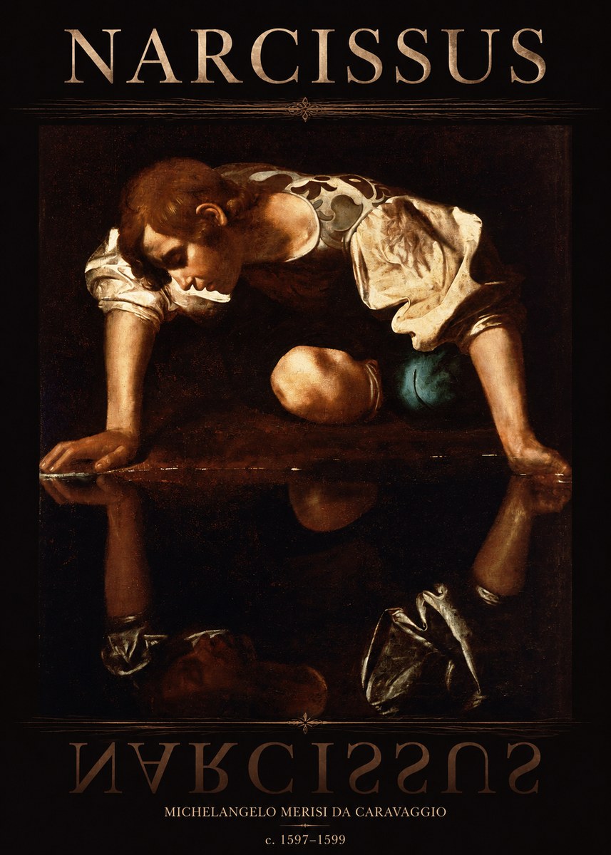 Michelangelo Merisi da Caravaggio Narcissus I No5 - Plakat