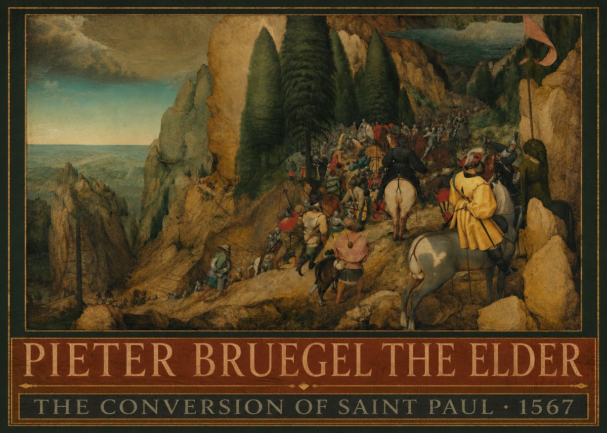 Pieter Bruegel The Conversion of Saint Paul I No5 - Plakat