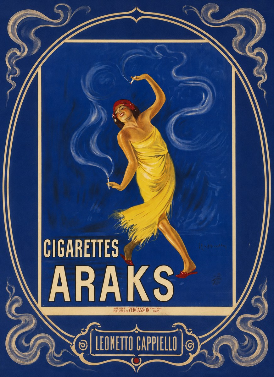 Leonetto Cappiello Cigarettes Araks No4 - Plakat