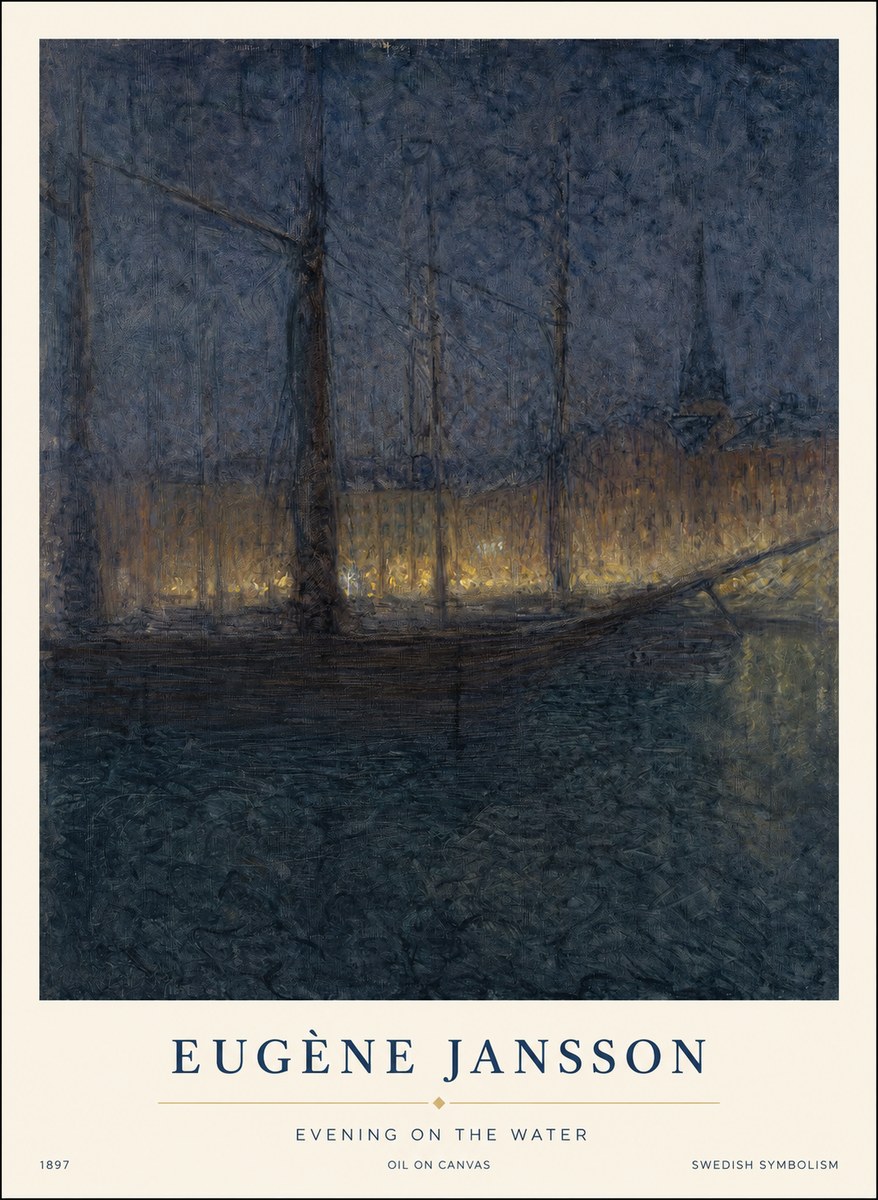 Eugène Jansson Evening on the Water No1 - Plakat