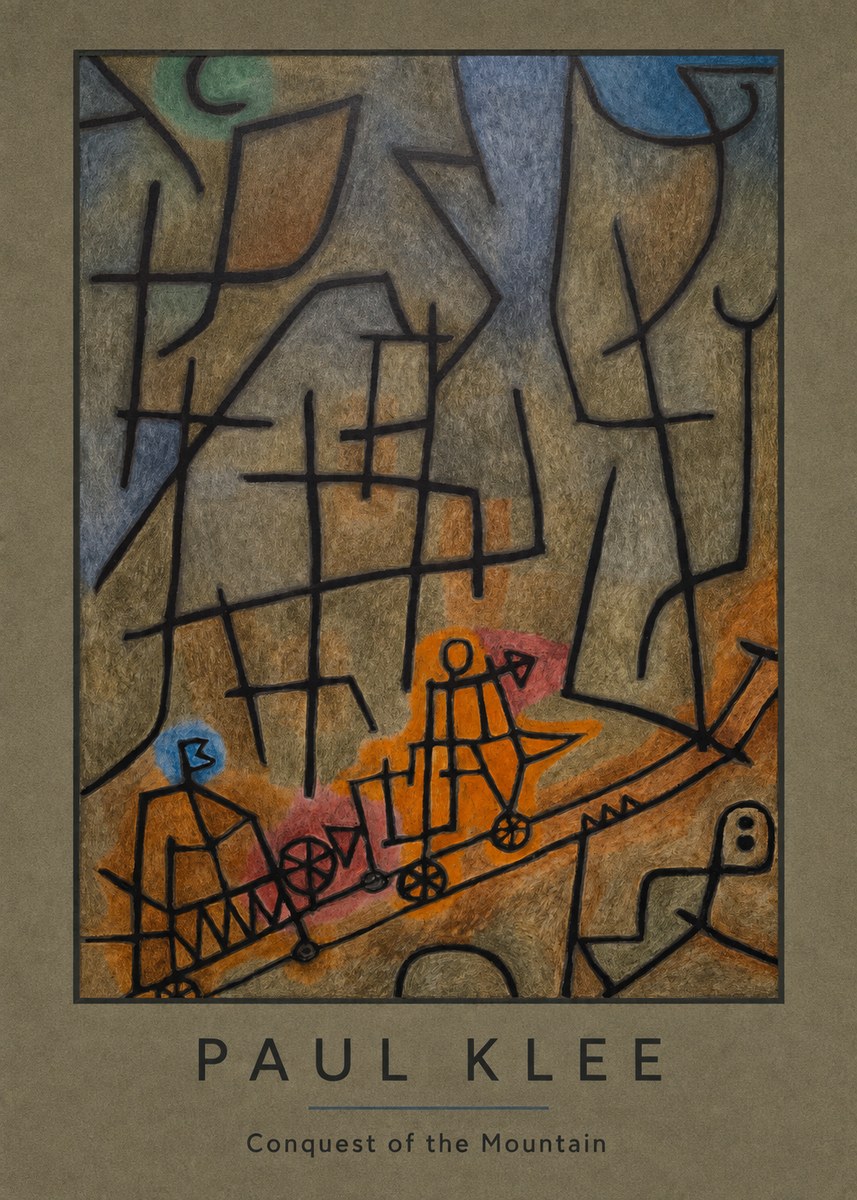 Paul Klee Conquest of the Mountain I No3 - Plakat