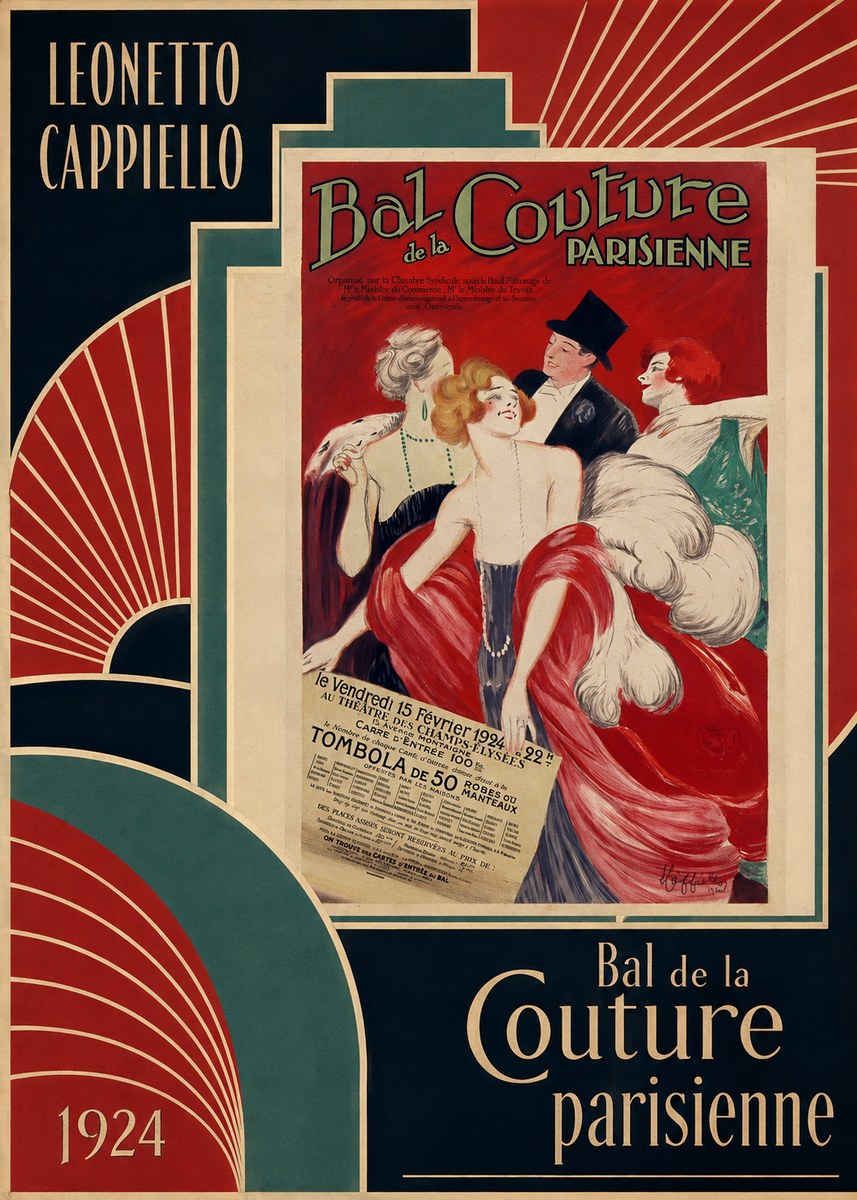 Leonetto Cappiello Bal De La Couture Parisienne No2 - Plakat