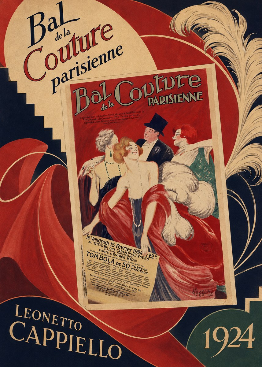 Leonetto Cappiello Bal De La Couture Parisienne No6 - Plakat