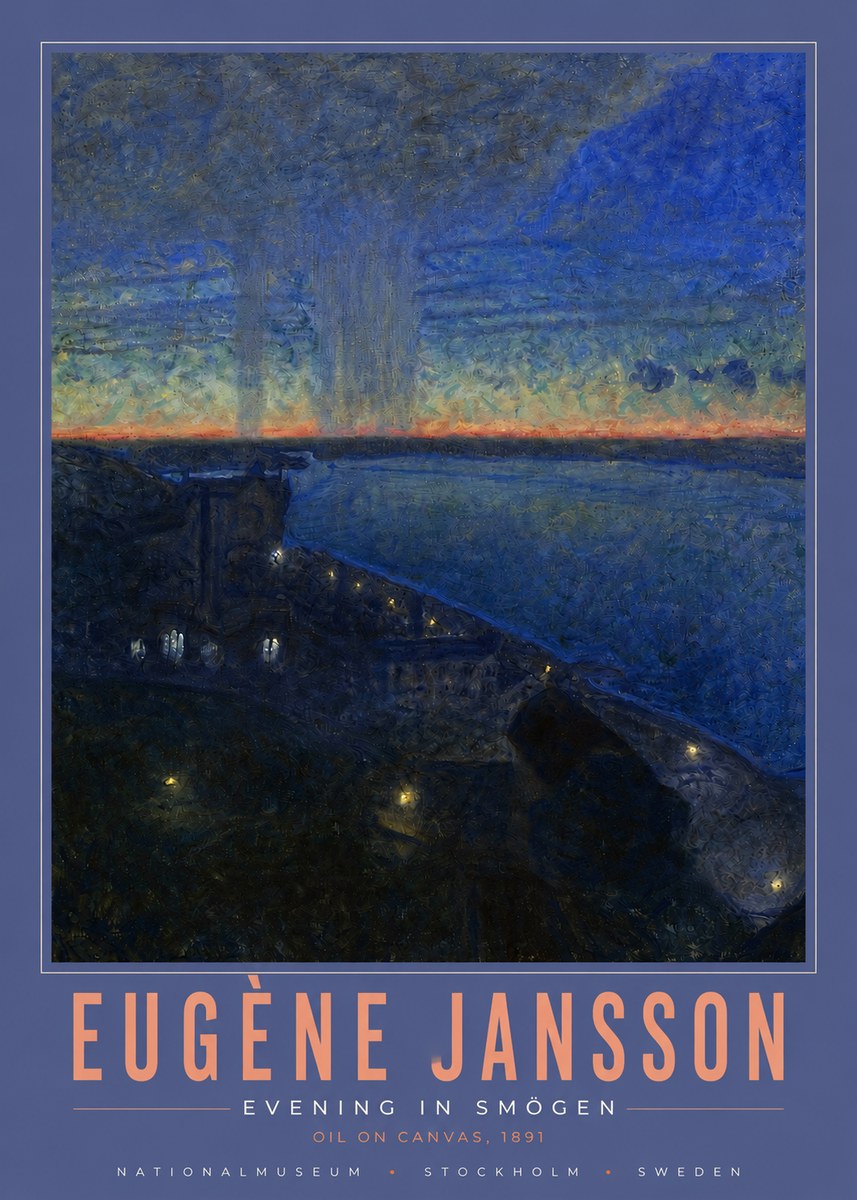 Eugène Jansson Evening in Smögen No4 - Plakat