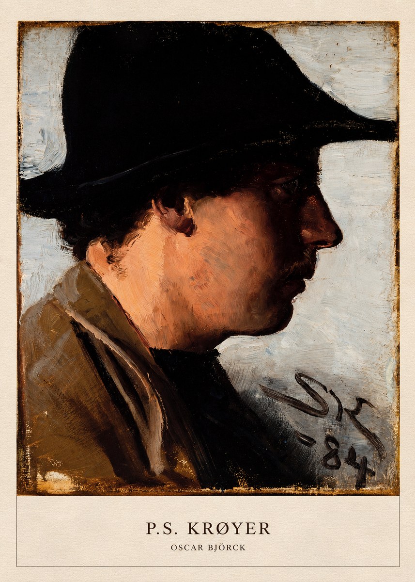 P.S. Krøyer Portrait of Oscar Björck No5 - Plakat