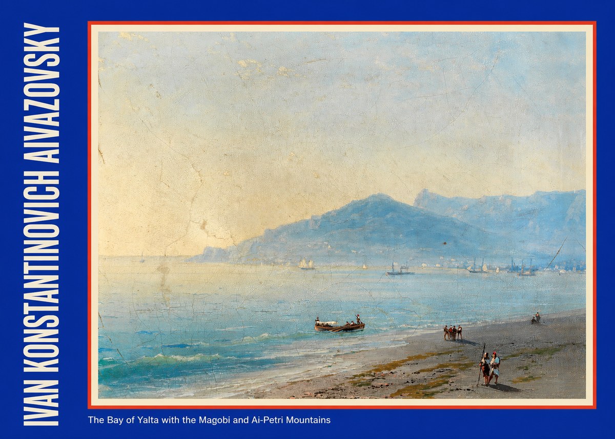 Ivan Konstantinovich Aivazovsky The Bay of Yalta with the Magobi and Ai-petri Mountains No2 - Plakat