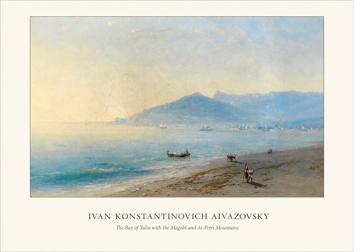 Ivan Konstantinovich Aivazovsky The Bay of Yalta with the Magobi and Ai-petri Mountains No4 - Plakat