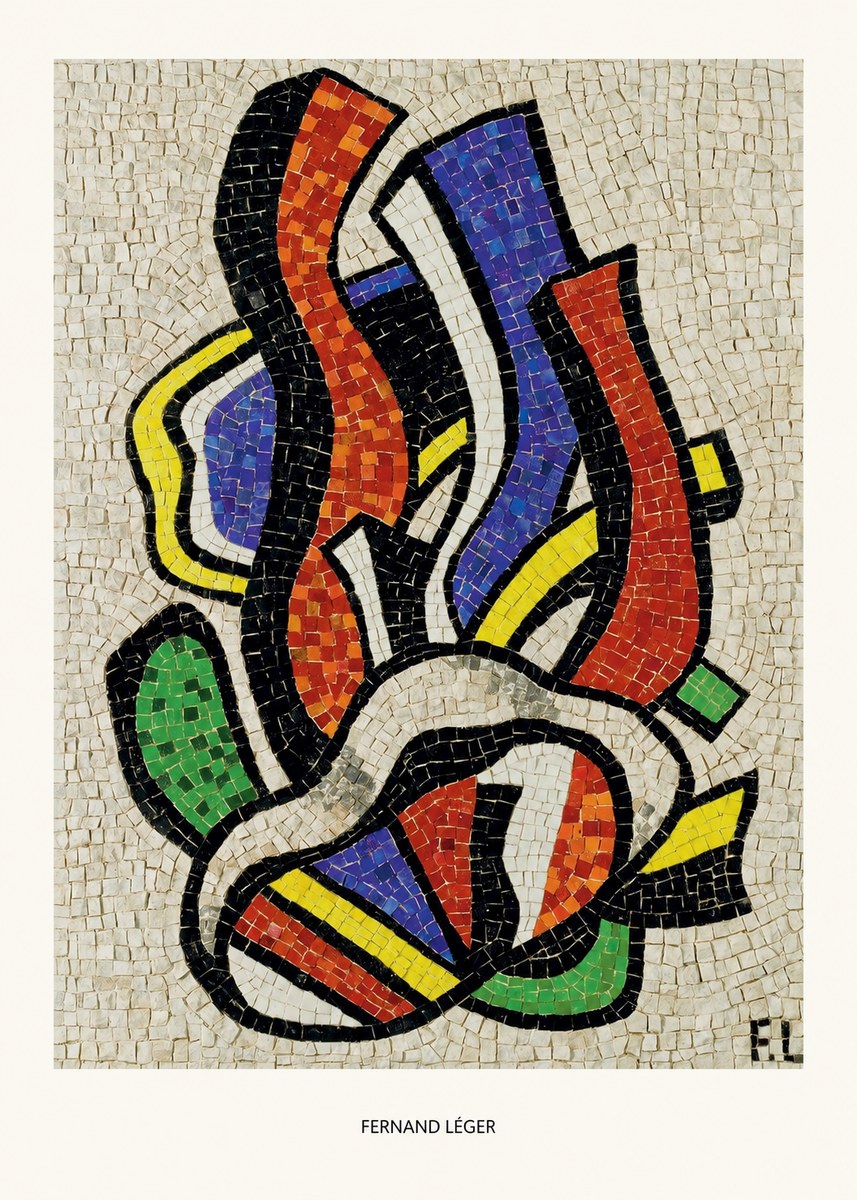 Fernand Léger Abstract Mosaic No5 - Plakat