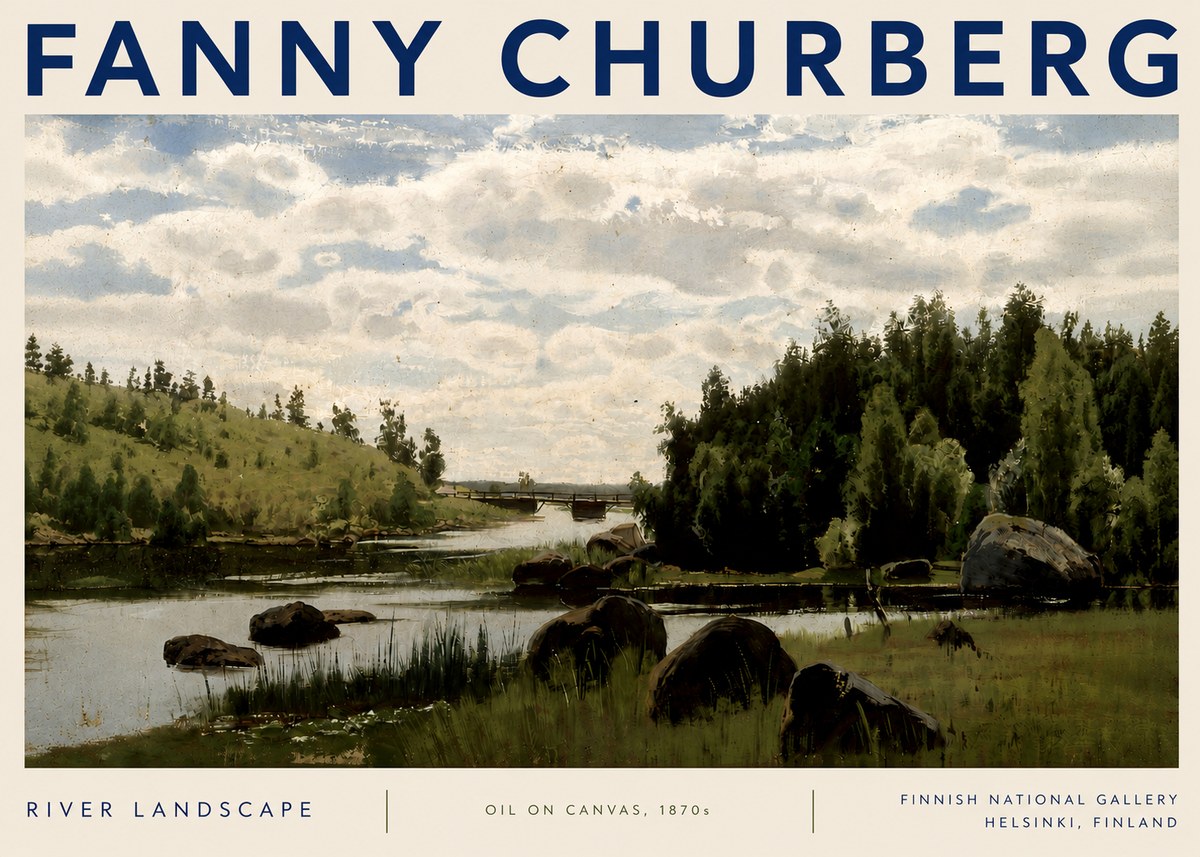 Fanny Churberg River Landscape No3 - Plakat