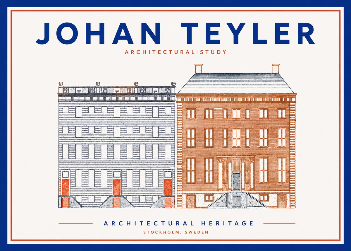 Johan Teyler Two Houses No4 - Plakat